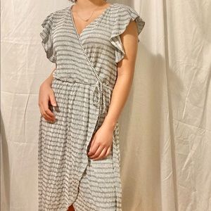 ✨Stylish Grey Wrap Flow Dress✨